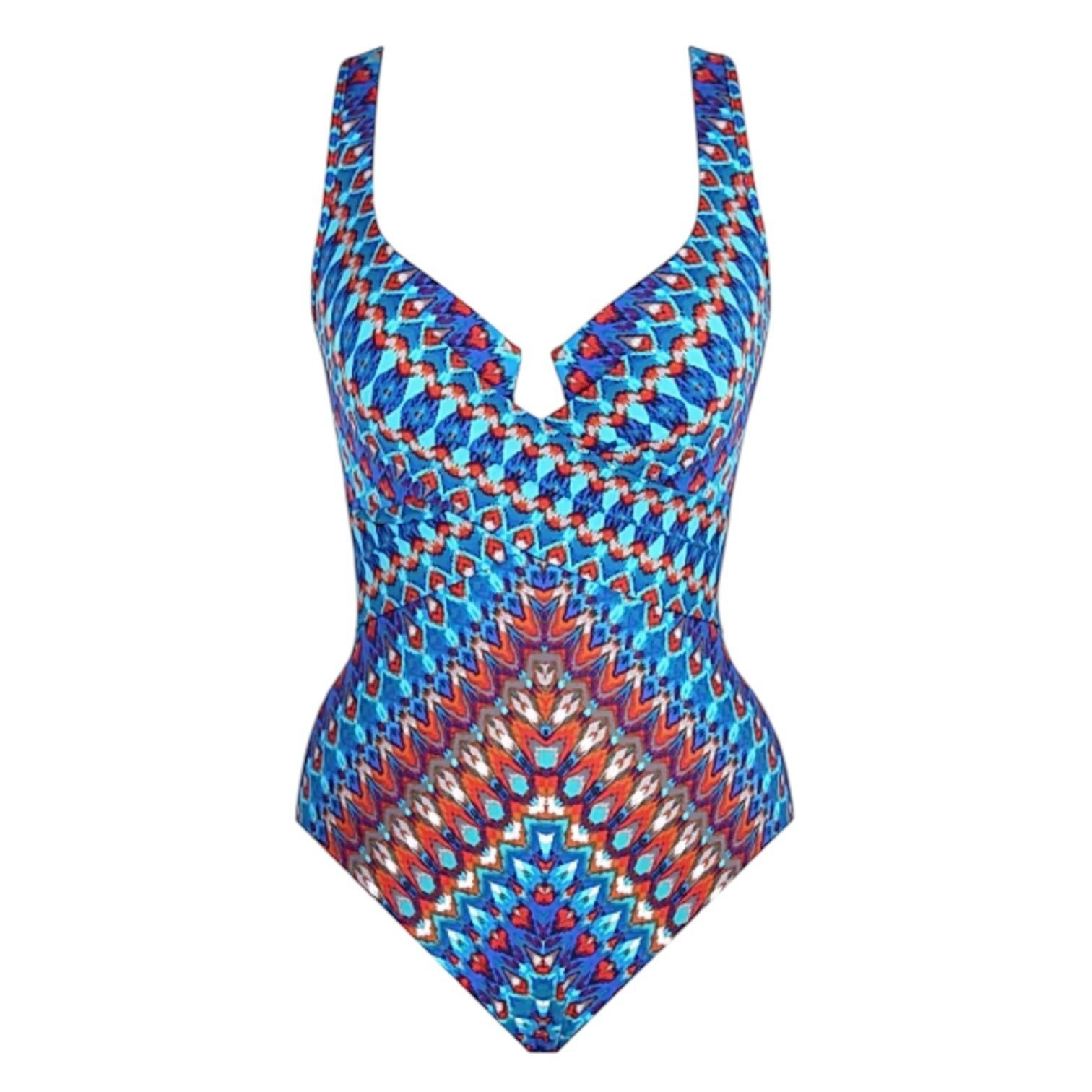 Miraclesuit One Piece Swimsuit Nepali Escape Size 14 Underwire Multicolor